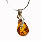 Baltic Amber Pendant with Bow