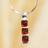 Baltic Amber Pendant - Line