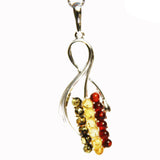 Multicolour Baltic Amber Pendant - Music Key
