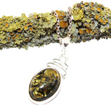 Baltic Amber Pendant - Oval