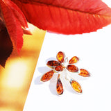 Stunning Baltic Amber Pendant - Flower