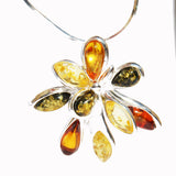 Stunning Baltic Amber Pendant - Flower