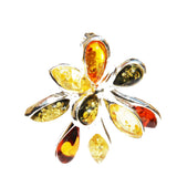 Stunning Baltic Amber Pendant - Flower