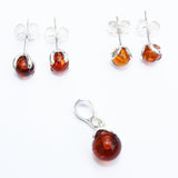 Honey Baltic Amber Pendant - Berry