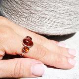 Classic Baltic Amber Ring - Triple Oval