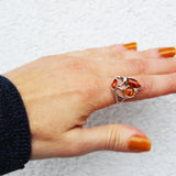 Lovely Modern Design Amber Ring