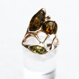 Lovely Modern Design Amber Ring