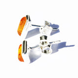 Honey Baltic Amber Rectangular Studs