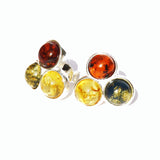 Baltic Amber Silver Studs - Trio