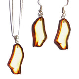 Lemon with inclusions Amber Sets - Slices