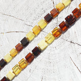 Elegant & Delicat Mixed Amber Necklace - Square