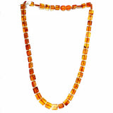 Elegant & Delicat Mixed Amber Necklace - Square