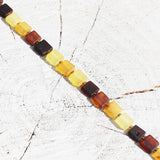 Elegant & Delicat Mixed Amber Necklace - Square