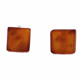 Baltic Amber Studs - Squares
