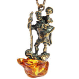 Horse and Amber Tumble Keyring