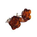 Honey Amber Flower Studs - Daffodils