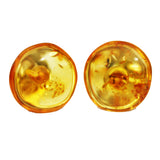 Baltic Amber Studs - Big Circles