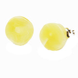 Baltic Amber Studs - Big Circles