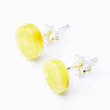 Baltic Amber Studs - Big Circles