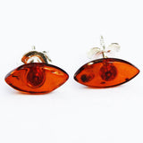 Marquise Shape Amber Stud Earrings