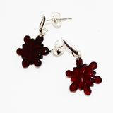 Creatively Hand-carved Baltic Amber Studs - Snowflakes