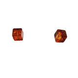 Baltic Amber 'Cube' Studs