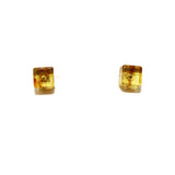 Baltic Amber 'Cube' Studs