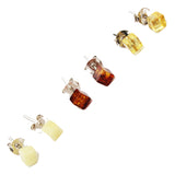 Baltic Amber 'Cube' Studs