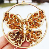 Beautiful Amber Shining Sun Mosaic Suncatcher