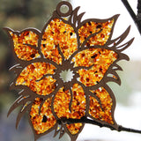 Beautiful Amber Flower Mosaic Suncatcher