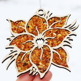 Beautiful 3D Amber Bauble Mosaic Decoration