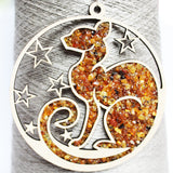 Beautiful Amber Deer Mosaic Decoration
