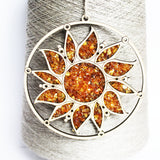 Beautiful Amber Butterfly Mosaic Suncatcher