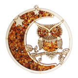 Beautiful Amber Cat Mosaic Suncatcher