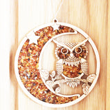 Beautiful Amber Flower Mosaic Suncatcher