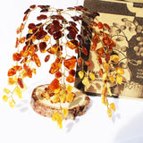 Cognac Amber Tree - WILLOW (135 amber leaves)