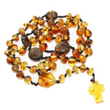 Polished Baltic Amber Christian Rosary