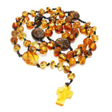 Polished Baltic Amber Christian Rosary