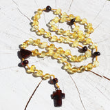 Polished Baltic Amber Christian Rosary