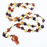 Polished Baltic Amber Christian Rosary