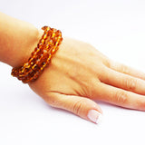 Elegant Baltic Amber Bracelet (Cognac, Lemon, Cherry, Butterscotch, Multicolour)