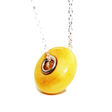 Butterscotch Baltic Amber Bead - Pandora Style Charm