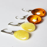 Large Baltic Amber Earrings Teardrops