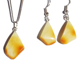 Butterscotch Amber Earrings - Slices