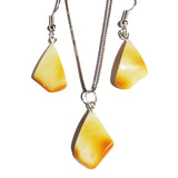 Butterscotch Amber Pendants - Slices