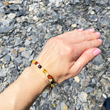 Beautiful Bracelet Macrame Style With Amber Bead Detail