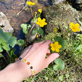 Beautiful Bracelet Macrame Style With Amber Bead Detail