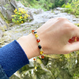 Beautiful Bracelet Macrame Style With Amber Bead Detail