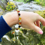 Beautiful Bracelet Macrame Style With Amber Bead Detail