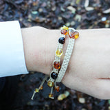 Beautiful Bracelet Macrame Style With Amber Bead Detail